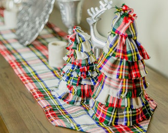 Tartan Christmas Tree - A-L Tartans - Homespun Wool Blend - Made in the USA