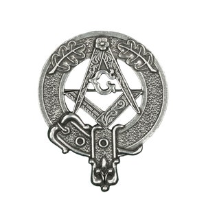 Masonic (Freemason) Cap Badge/Brooch - Square and Compasses - Made in Scotland