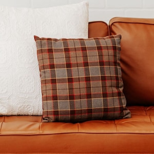 OUTLANDER Throw Pillow Cover - Optional Pillow Insert - Made in the USA from the Official OUTLANDER Poly/Viscose Tartan Woven in Scotland