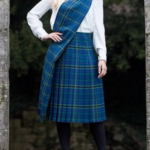 Welsh Tartan Fiona Kilted Skirt Medium Weight Premium Wool - Etsy