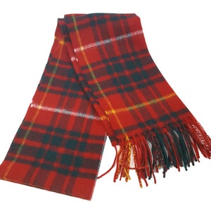 Bruce Modern Tartan Lambswool Scarf - Made in Scotland - In Stock! Ready to Ship