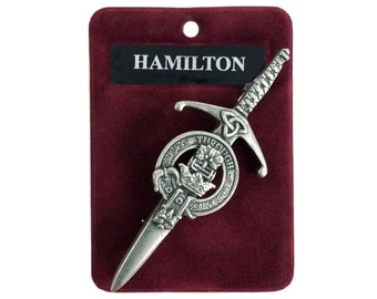 Hamilton Clan Crest Kilt Pin - Gaelic Themes Kilt Pin - Durch