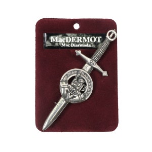 McDermot (McDiarmada) Irish Family Crest Kilt Pin - Made in Scotland - Coat of Arms