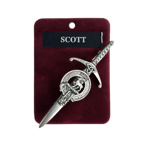 Clan Scott Scottish Clan Crest Pewter Badge or Kilt Pin 