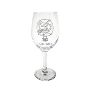 Verre à vin à pied 18 oz Scottish Clan Crest