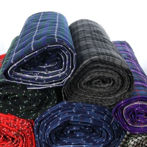 U.S. Air Force Tartan Homespun Wool Blend Tartan Fabric Machine Washable image 3