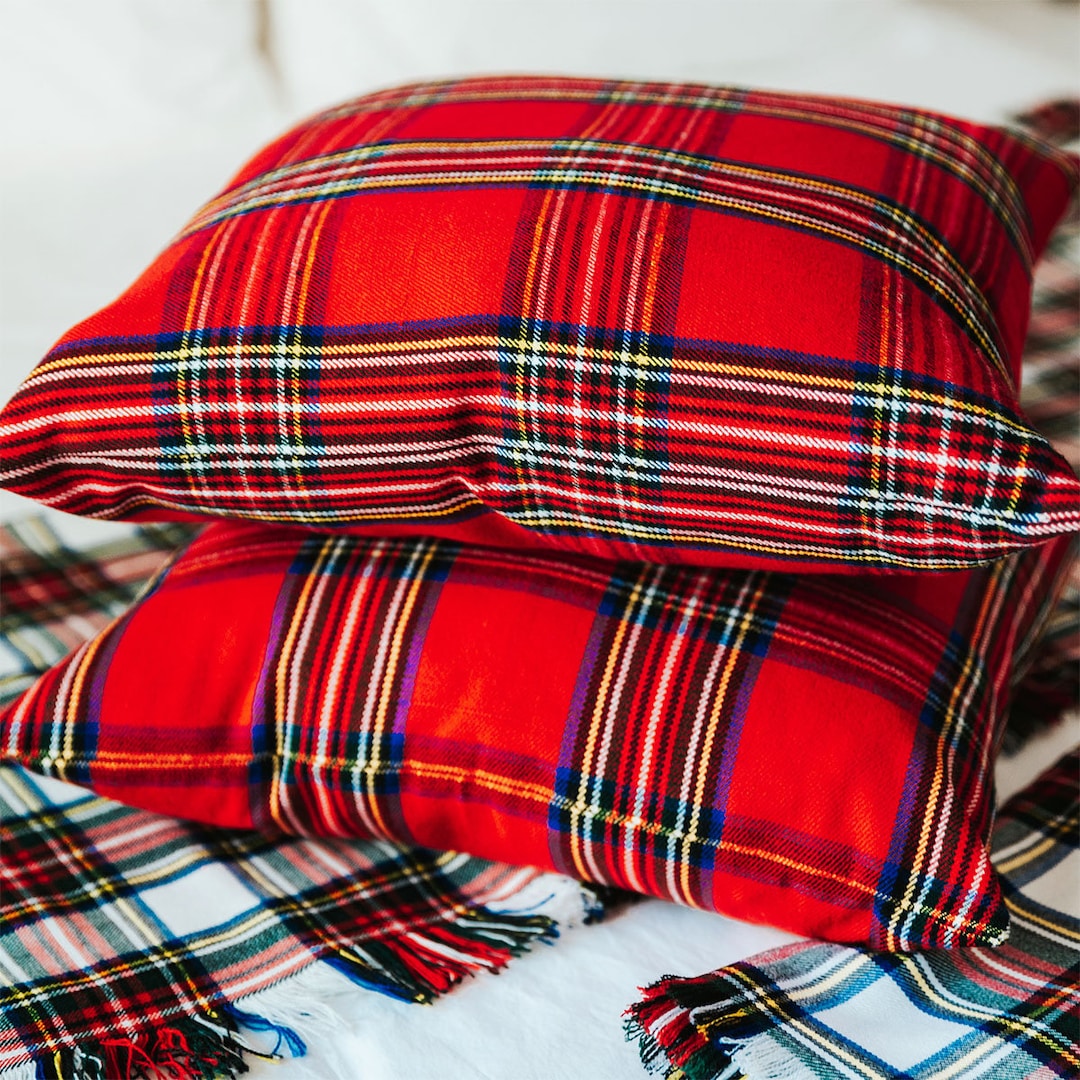 Tartan Pillow Cover MY Tartans Homespun Wool Blend Etsy