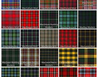 Tartan Swatches - M-Y Tartans - Homespun Wool Blend