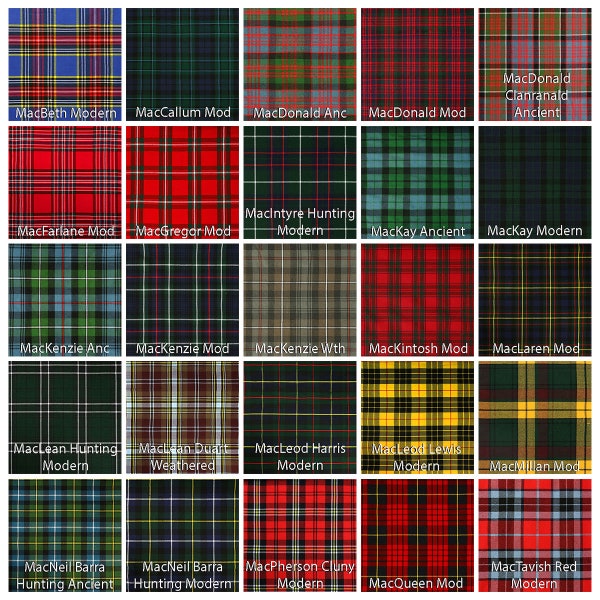 Tartan Swatches - M-Y Tartans - Homespun Wool Blend