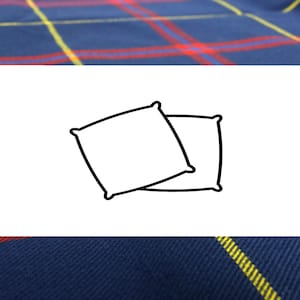 STARFLEET Tartan Throw Pillow - Official Tartan of the International Star Trek Fan Association - Poly/Viscose Wool-Free