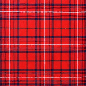 Rose Modern Tartan - Homespun Wool Blend Tartan Fabric - Machine Washable