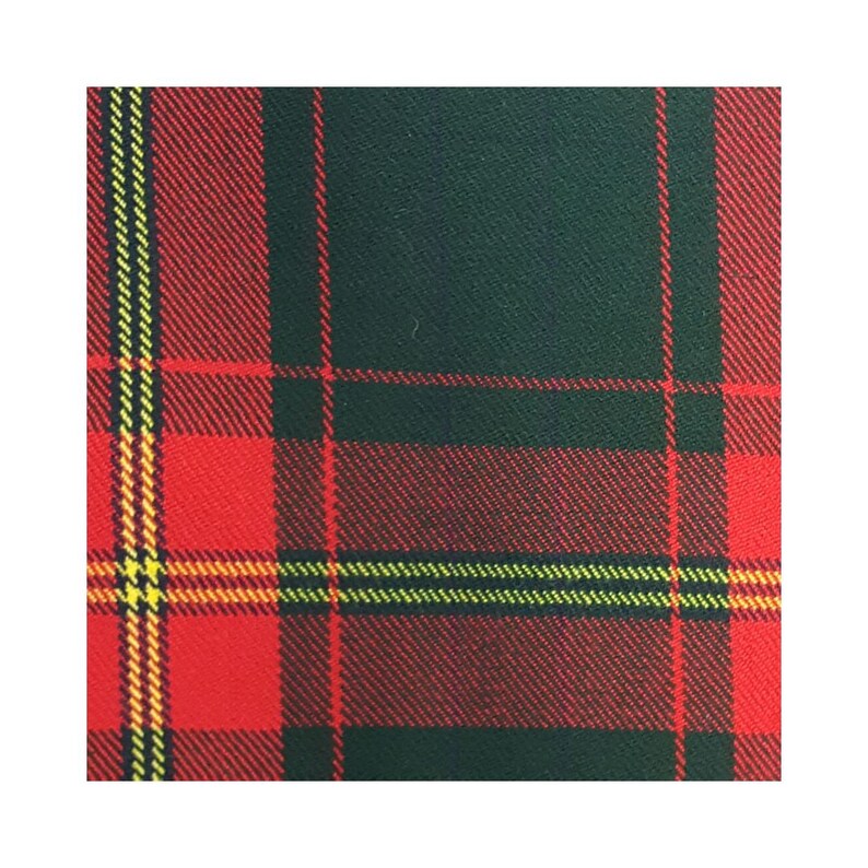 Ulster Red Modern Homespun Wool Blend Tartan Fabric Wool Etsy