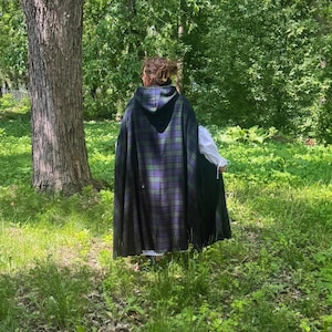 Tartan Cloak A-L Tartans - Lined with hood tartan cape