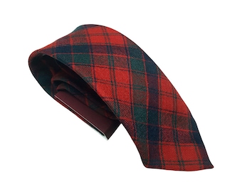 Robertson Tartan Necktie - Made in Scotland - Premium Wool - In Stock Ready to Ship