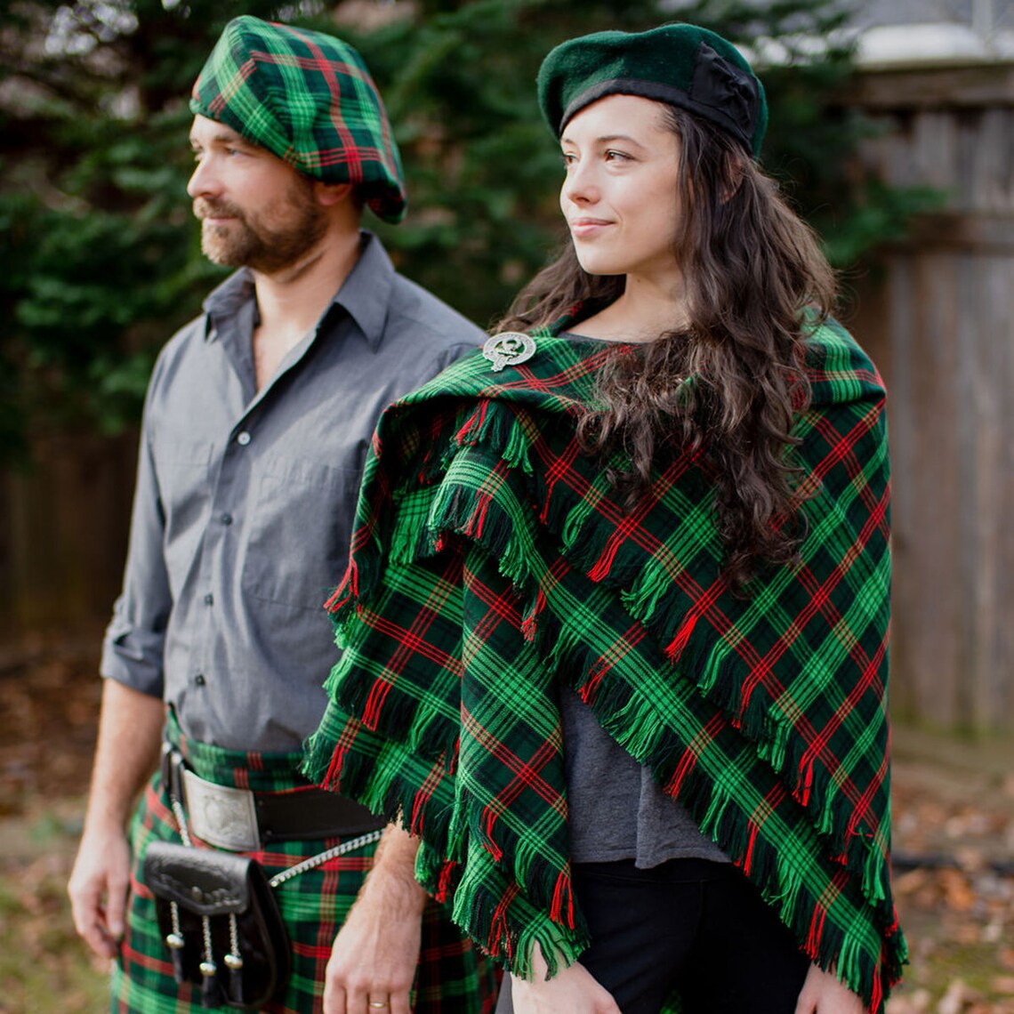 MacLean Hunting Ancient Tartan T-Shirt Half of Me - Cross Style