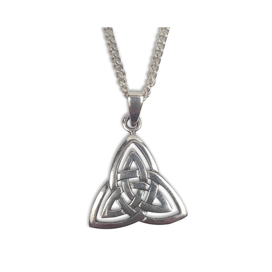 Trinity Knot Necklace Triquetra Trefoil Knot Pendant Etsy