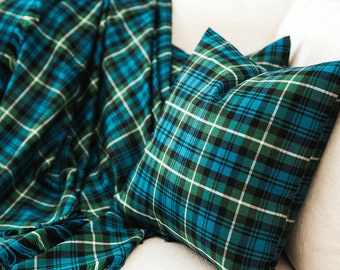 Tartan Pillows and Blanket - A-L Tartans - Homespun Wool Blend