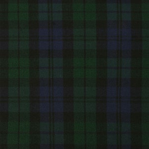 Black Watch Modern (Campbell) Homespun Woll-Mix Tartan RESTSTÜCKE