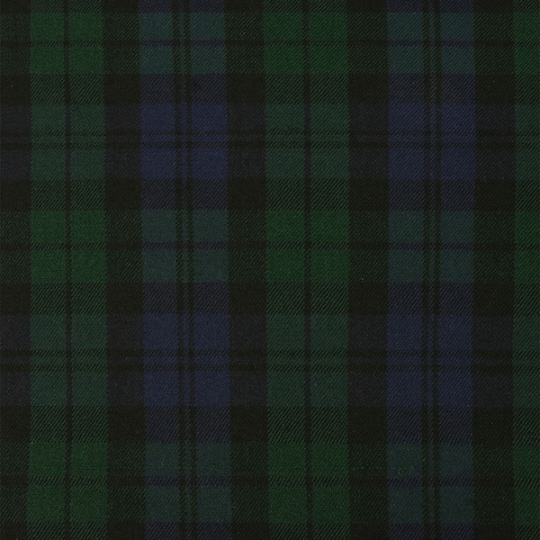 Black Watch Modern (Campbell) Tartan Fabric Remnant – Homespun Plaid Scrap – Sewing, Quilting, Craft Fabric