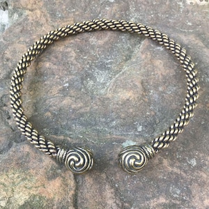 Triskelion Neck Torc - Celtic Braided Necklace - Made in the USA