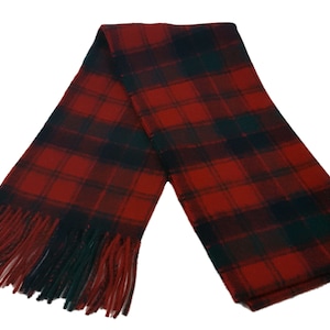 Robertson Tartan Lambswool Scarf - Made in Scotland - In Stock and Ready to Ship! - Robertson Red Modern