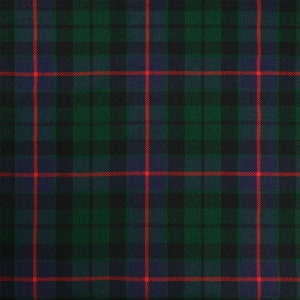 Morrison Green Modern Tartan - Homespun Wool Blend Tartan Fabric - Machine Washable