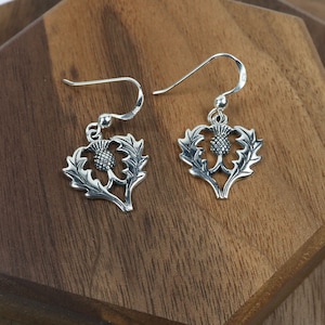 Scottish Thistle Sterling Silver Earrings - The Celtic Croft