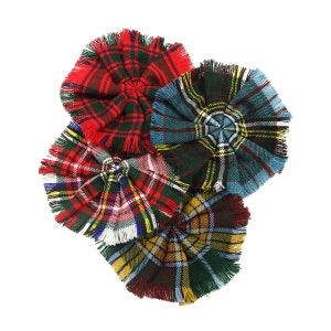 Traditional Scottish Rosettes- A-L Tartans - Homespun Wool-Blend