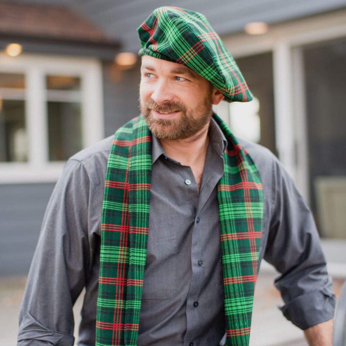 MacLean Hunting Ancient Tartan T-Shirt Half of Me - Cross Style main image 0