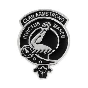 Armstrong Clan Crest Pewter Mini Badge/Pin