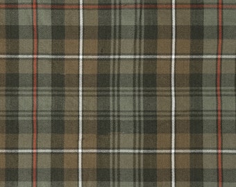 MacKenzie Weathered Tartan - Homespun Wool Blend Tartan Fabric - Machine Washable