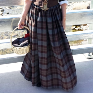 Full Length Poly/Viscose Gathered Skirt | Scottish Dress | Handmade in the USA from Scottish Made Tartan