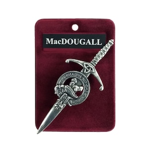MacDougall Clan Crest Kilt Pin - Gaelic Themes Kilt Pin - Buaidh No Bas