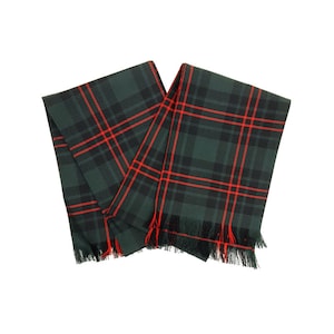 Scottish Tartan Scarves - Medium Weight Premium Wool Tartan Scarves Set of 2 - Made in the USA from