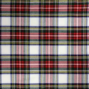 Stewart Dress Modern Tartan Homespun Wool Blend Tartan Fabric Machine Washable image 1