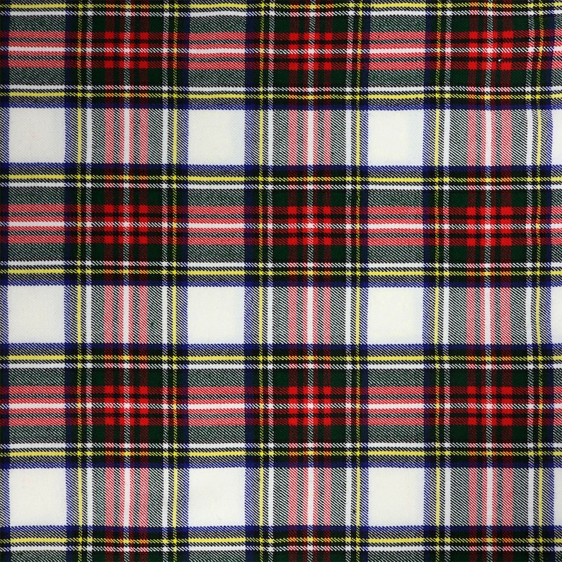 Stewart Dress Modern Tartan Homespun Wool Blend Tartan Fabric Machine Washable image 1