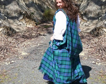 Scottish Arisaid or Earasaid - M-Y Tartans Homespun Wool Blend