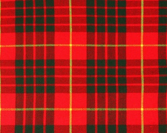 Cameron Modern Tartan - Homespun Wool Blend Tartan Fabric - Machine Washable