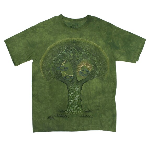 THE MOUNTAIN CELTIC ROOTS TREE ZEN CROSS IRISH ENGLISH T SHIRT THE MOUNTAIN CELTIC ROOTS TREE ZEN CROSS IRISH ENGLISH T SHIRT