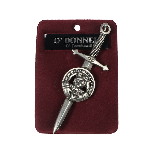 O'Donnell (O'Domhnaill) Irish Family Crest Kilt Pin - Made in Scotland - Coat of Arms