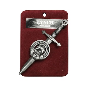 Lynch (de Lench) Irish Family Crest Kilt Pin - Made in Scotland - Coat of Arms