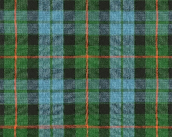 Gunn Ancient Tartan - Homespun Wool Blend Tartan Fabric - Machine Washable