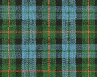 Gunn Ancient Tartan - Homespun Wool Blend Tartan Fabric - Machine Washable