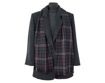 Scottish National Tartan Scarf - XL - Plaid Scarf - Poly/Viscose - Wool Free