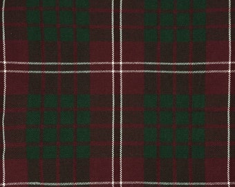 Crawford Modern Tartan Fabric Remnant – Homespun Plaid Scrap – Sewing, Quilting, Craft Fabric