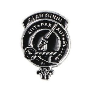 Gunn Clan Crest Pewter Mini Badge/Pin