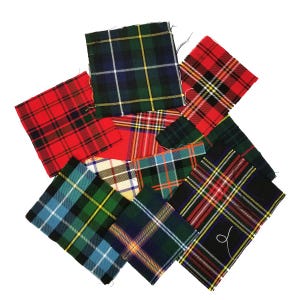 Amostras de Tartan - M-Y Tartans - Mistura de lã fiada em casa