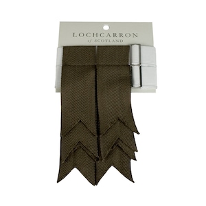 Weathered Green Wool Flashes - Made in Scotland by Lochcarron of Scotland - Ships from USA - Khaki Flashes - Brown Flashes