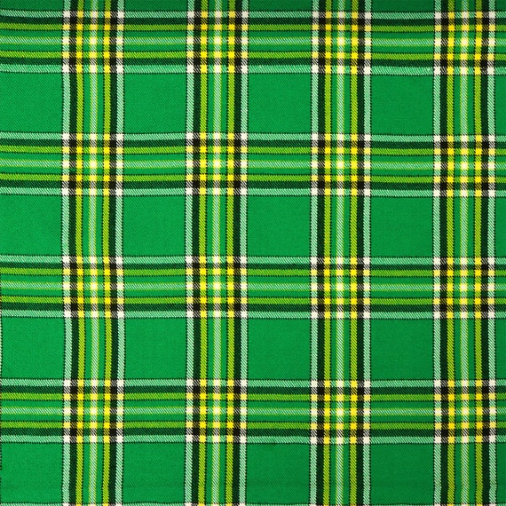 Irish Green Tartan Homespun Wool Blend Tartan Fabric Machine Washable -   Canada