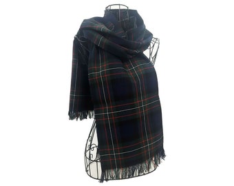 Ferguson Modern Tartan Scarf - XL - Tartan Scarf - Poly/Viscose - Wool Free